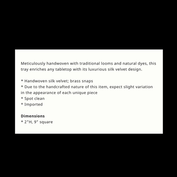 Anthropologie Velvet Valet Tray. - Picture 5 of 5